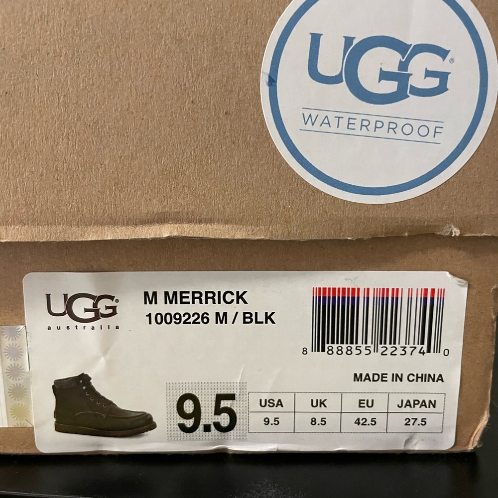 UGG Black Merrick Men's Boots NWT